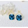 imageAustrian Crystal Drop Dangle Earrings  Plated 18KRose Gold Zircon Gemstone Birthstone Hanging Dangly Stud Earrings Jewelry Gift for Wife Mom Daughter GirlfriendSapphire BlueGold