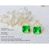 imageAustrian Crystal Drop Dangle Earrings  Plated 18KRose Gold Zircon Gemstone Birthstone Hanging Dangly Stud Earrings Jewelry Gift for Wife Mom Daughter GirlfriendLight GreenGold
