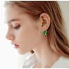 imageAustrian Crystal Drop Dangle Earrings  Plated 18KRose Gold Zircon Gemstone Birthstone Hanging Dangly Stud Earrings Jewelry Gift for Wife Mom Daughter GirlfriendLight GreenGold