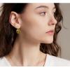 imageAustrian Crystal Round Drop Dangle Leverback Earrings  Plated 18KRose Gold Zircon Gemstone Birthstone Hoop Hanging Dangly Earrings Jewelry Gift for Wife Mom Daughter GirlfriendChampagneRose Gold
