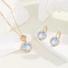 imageAustrian Crystal Square Drop Dangle Leverback Earrings  Plated 18KRose Gold Zircon Gemstone Birthstone Hoop Hanging Dangly Earrings Jewelry Gift for Wife Mom Daughter GirlfriendWhiteGold