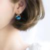 imageAustrian Crystal Square Drop Dangle Leverback Earrings  Plated 18KRose Gold Zircon Gemstone Birthstone Hoop Hanging Dangly Earrings Jewelry Gift for Wife Mom Daughter GirlfriendSapphire BlueGold