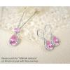 imageCrystal Gemstone Drop Dangle Leverback Earrings Plated 18k Gold Teardrop Oval Pear Zircon Diamond Birthstone Jewelry Set Gift for Wife Mom Daughter GirlfriendPink
