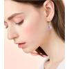 imageCrystal Gemstone Drop Dangle Leverback Earrings Plated 18k Gold Teardrop Oval Pear Zircon Diamond Birthstone Jewelry Set Gift for Wife Mom Daughter GirlfriendPink