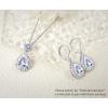imageCrystal Gemstone Drop Dangle Leverback Earrings Plated 18k Gold Teardrop Oval Pear Zircon Diamond Birthstone Jewelry Set Gift for Wife Mom Daughter GirlfriendDiamond White