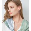 imageCrystal Gemstone Drop Dangle Leverback Earrings Plated 18k Gold Teardrop Oval Pear Zircon Diamond Birthstone Jewelry Set Gift for Wife Mom Daughter GirlfriendDiamond White