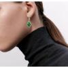 imageCrystal Gemstone Drop Dangle Leverback Earrings Plated 18k Gold Teardrop Oval Pear Zircon Diamond Birthstone Jewelry Set Gift for Wife Mom Daughter GirlfriendEmerald Green