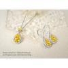 imageCrystal Gemstone Drop Dangle Leverback Earrings Plated 18k Gold Teardrop Oval Pear Zircon Diamond Birthstone Jewelry Set Gift for Wife Mom Daughter GirlfriendCitrine Yellow