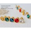 imageCrystal Gemstone Stud Earrings  18k Gold Plated Zircon CZ Birthstone Earrings  Preppy Dainty Jewelry Set Gift for Wife Mom Daughter GirlfriendSapphire BlueGold