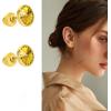 imageCrystal Gemstone Stud Earrings  18k Gold Plated Zircon CZ Birthstone Earrings  Preppy Dainty Jewelry Set Gift for Wife Mom Daughter GirlfriendYellowGold