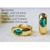 imageCrystal Huggie Cartilage Hoop Cuff Earrings  18k Gold Plated Gemstone Zircon CZ Earrings Preppy Dainty Jewelry Set Gift for Wife Mom DaughterEmerald GreenGold