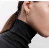 imageCrystal Huggie Cartilage Hoop Cuff Earrings  18k Gold Plated Gemstone Zircon CZ Earrings Preppy Dainty Jewelry Set Gift for Wife Mom DaughterPinkGold