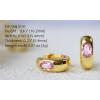 imageCrystal Huggie Cartilage Hoop Cuff Earrings  18k Gold Plated Gemstone Zircon CZ Earrings Preppy Dainty Jewelry Set Gift for Wife Mom DaughterPinkGold