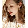 imageCrystal Zircon Drop Dangle Leverback Earrings Plated 18k Gold Teardrop Oval Pear Gemstone Birthstone Jewelry Set Gift for Wife Mom Daughter Girlfriend HerCitrine Yellow