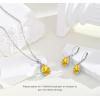 imageCrystal Zircon Drop Dangle Leverback Earrings Plated 18k Gold Teardrop Oval Pear Gemstone Birthstone Jewelry Set Gift for Wife Mom Daughter Girlfriend HerCitrine Yellow