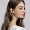 imageCrystal Zircon Drop Dangle Leverback Earrings Plated 18k Gold Teardrop Oval Pear Gemstone Birthstone Jewelry Set Gift for Wife Mom Daughter Girlfriend HerAmethyst Violet Purple