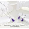 imageCrystal Zircon Drop Dangle Leverback Earrings Plated 18k Gold Teardrop Oval Pear Gemstone Birthstone Jewelry Set Gift for Wife Mom Daughter Girlfriend HerAmethyst Violet Purple