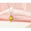 imageCrystal Zircon Pendant Necklace Plated 18k Gold Teardrop Oval Pear Gemstone Birthstone Jewelry Set Gift for Wife Mom Daughter Girlfriend HerCitrine Yellow