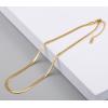 imageTrendy Separate Layered Choker Pendant Necklace  18k Gold Plated Snake Herringbone Flat Stackable Chain Rectangle Gemstone Crystal Zircon Necklace  Preppy Dainty Jewelry Set GiftPink